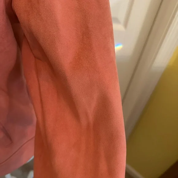 Old Navy Jackets | Old Navy Faux Suede Pink Coral Moto Jacket - Picture 3 of 8